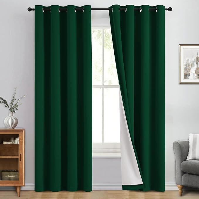 Yakamok 100% Blackout Curtain Panels 84 inches Cold and Light Blocking Drapes by Yakamok