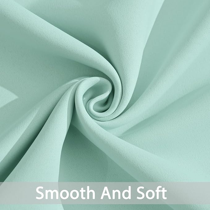 Yakamok Wide Thermal Blackout Patio Door Curtain Panel, Aqua Grommet Sliding - Image 4