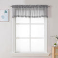 Chyhomenyc Sheer Charcoal Grey Valances by Chyhomenyc