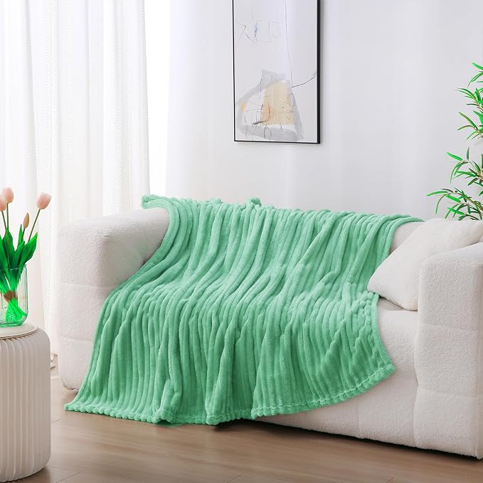 Mint Green Fleece Throw Blanket 50”×60” - Image 2