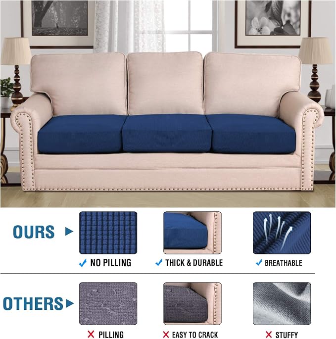 H.VERSAILTEX Super Stretch Couch Cushion Covers Sofa Cushion Slipcovers - Image 5