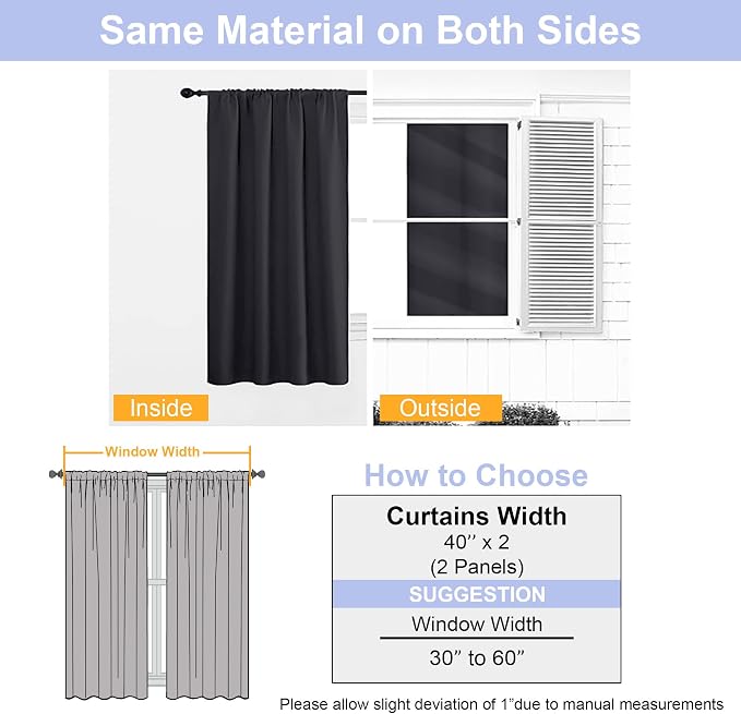Simplebrand Ava Halloween Black Short Blackout Curtains - Image 8
