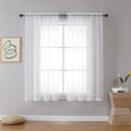 OVZME Ivory Sheer Curtains 63 Inches Long by OVZME