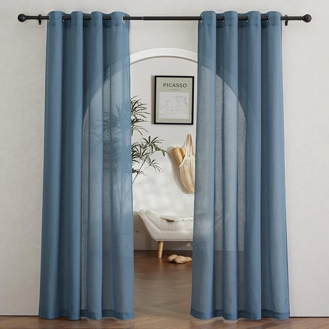 NICETOWN Flax Linen Sheer Curtains by NICETOWN