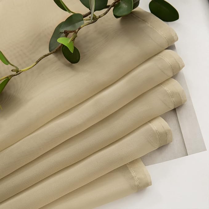 MIULEE Short Sheer Curtains 30 Inch Length - Image 5