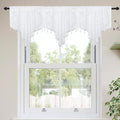 Molaxhome Swag Curtain 51 inch Length Rod Pocket Scalloped Curtain Valance by Molaxhome