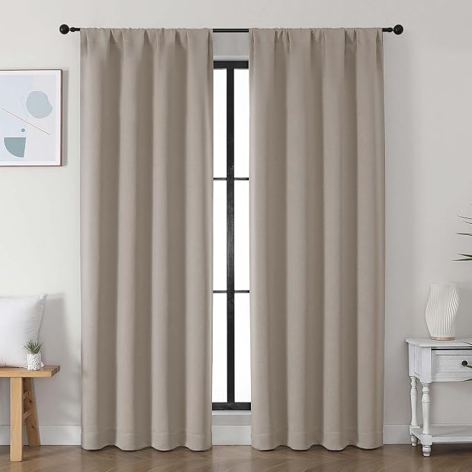 Simplebrand Ava Stone Blackout Curtains by Simplebrand