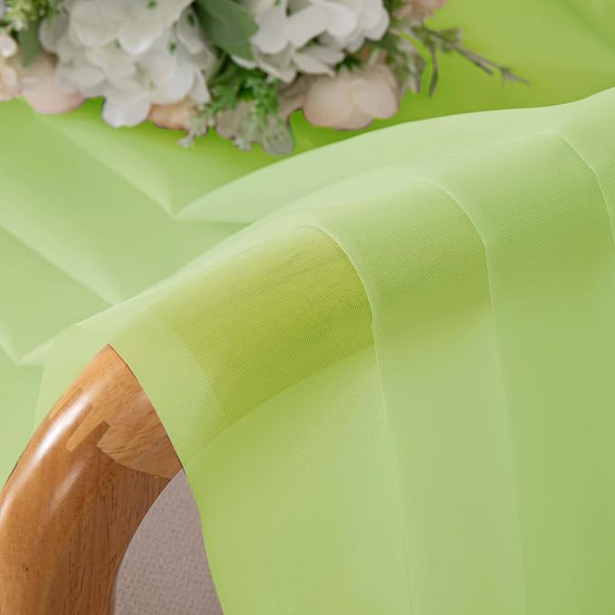 OWENIE Lime Kitchen Sheer Curtains - Image 6