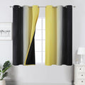 Estelar Textiler Yellow and Black Ombre Blackout Curtains 54 Inch Length by ESTELARTEXTILER