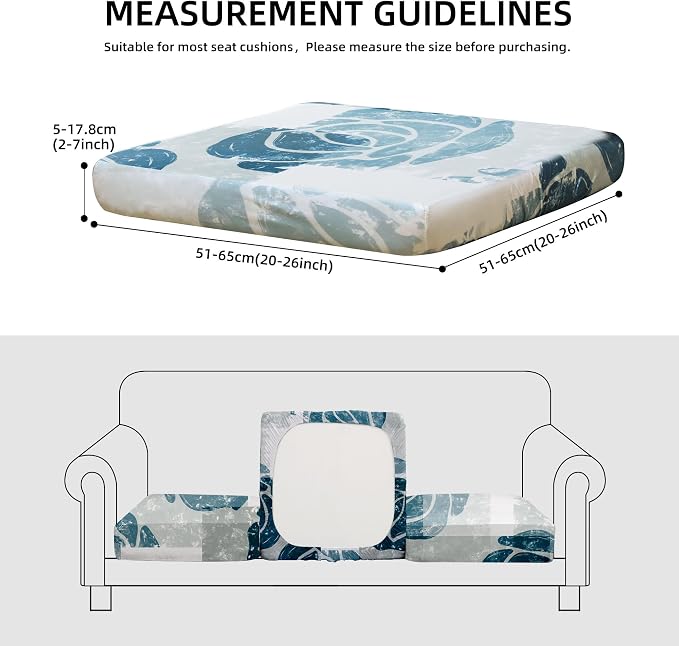 8Pcs Outdoor Cushion Covers, Patio Cushion Covers, Stretch Elastic Slipcovers - Image 2