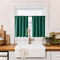 RYB HOME 100% Blackout Basement Curtains 24 inches Long, Heat & UV Blocking by RYBHOME