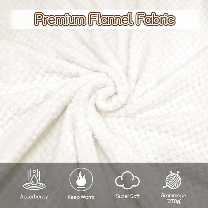 4 Pack Fleece Throw Blankets 50x60 Inches - Image 5