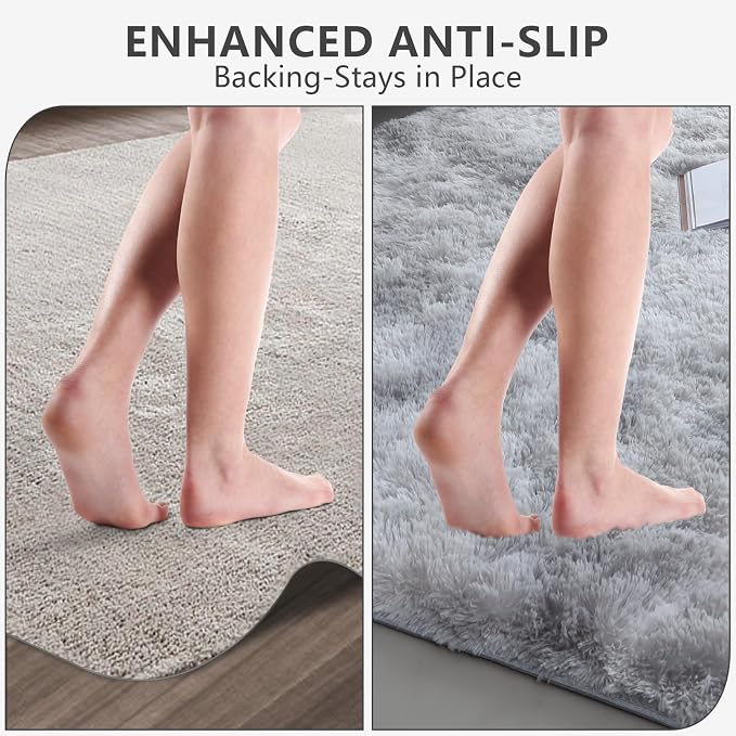 Shag Area Rugs for Bedroom Living Room, 5X8 Ultra Soft Fluffy Area Rugs for Dorm - Image 7