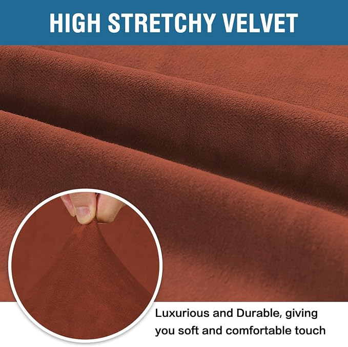 H.VERSAILTEX 1 Peice Stretch Velvet Sofa Covers - Image 3