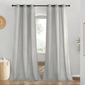NICETOWN Linen Gray Window Curtains 84 inches Long, Grommet Thick Linen Blend by NICETOWN