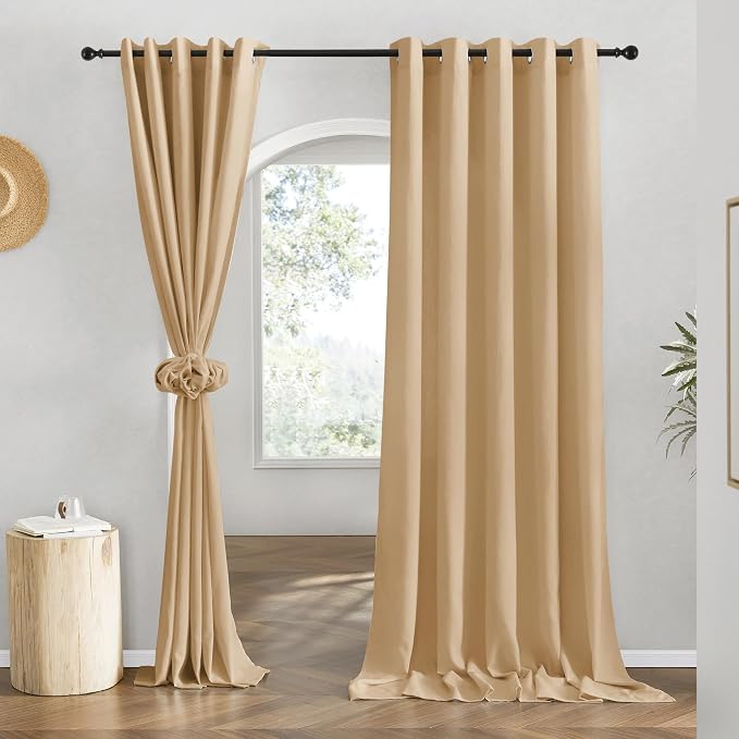 NICETOWN Flax Burlap Linen Curtains - Image 2