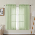 Gwine Light Green Sheer Curtains by Gwine