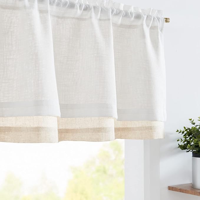 jinchan Linen Farmhouse Valances by JINCHAN