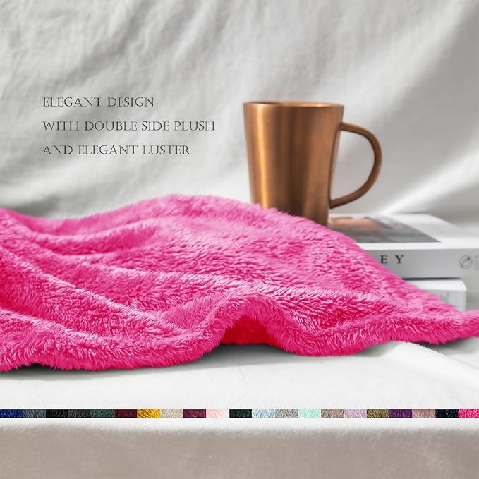 Exclusivo Mezcla Plush Fuzzy Fleece Bed Blanket King Size, Super Soft, Fluffy - Image 7