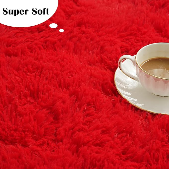 Chicrug Soft Area Rugs for Bedroom Living Room Plush Fluffy Rug 2x4 Feet - Image 6
