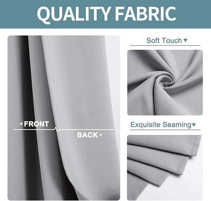 ChrisDowa Blackout Curtains 120 Inches Long 2 Panels Set - Image 3