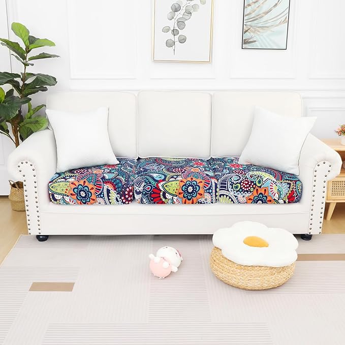 Smiry Printed Couch Cushion Covers, Stretch Soft Couch Covers - Image 5