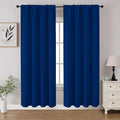 CUCRAF Royal Blue Blackout Curtains 72 inch Length 2 Panels Set, Rod Pocket by CUCRAF
