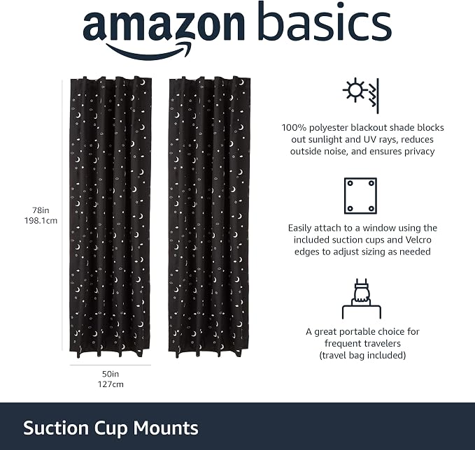 Amazon Basics Portable Blackout Curtain Shade - Image 2