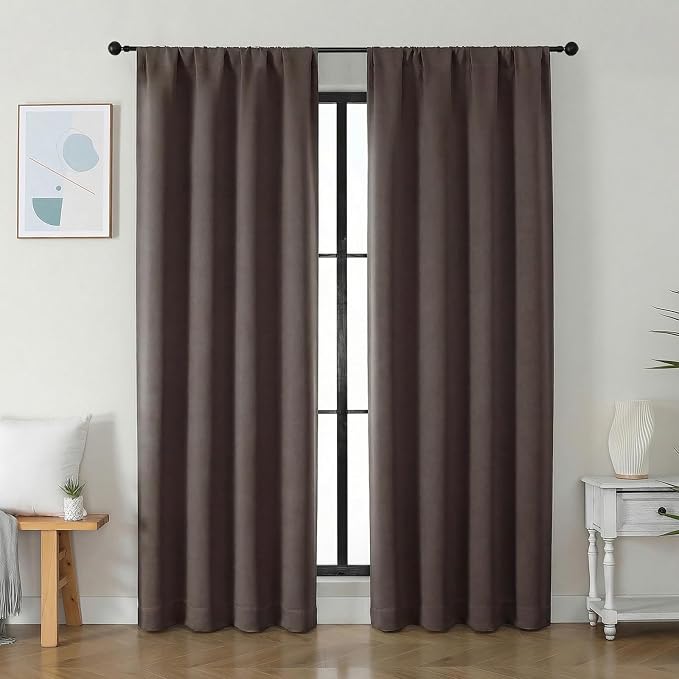 Simplebrand Ava Chocolate Blackout Curtains by Simplebrand