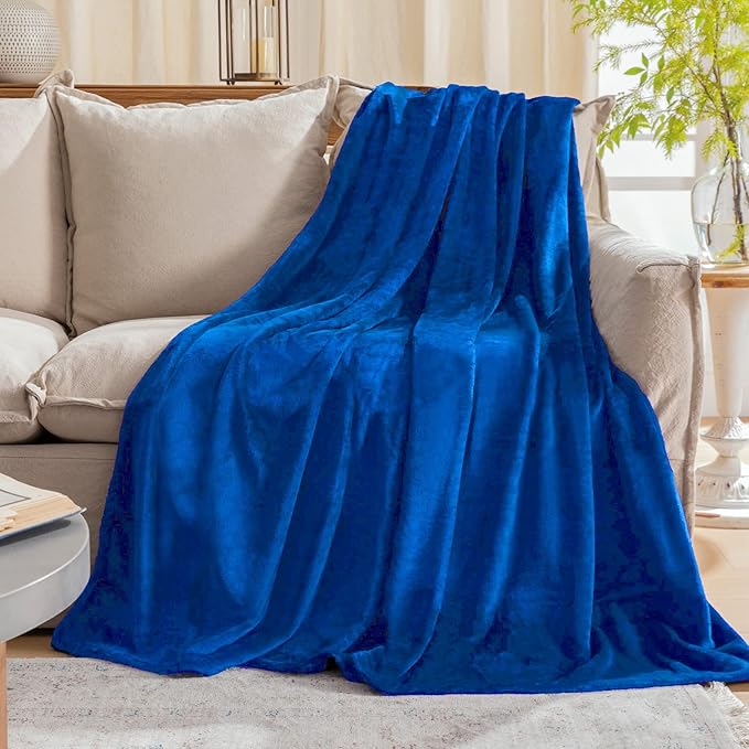 JIAHANNHA Royal Blue Throw Blanket Fleece Blanket 50"x60", Super Soft Cozy by JIAHANNHA