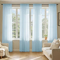 MIULEE Sky Blue Sheer Curtains 72 Inches Long, 4 Panels Set, Light Filtering by MIULEE