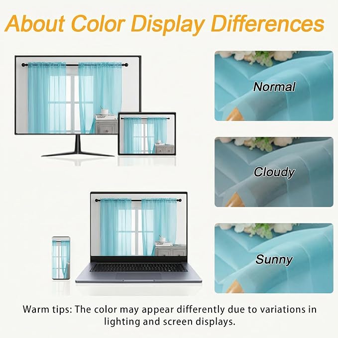 Gwine Extra Long Sheer Curtains 120 Inches Long - Image 3