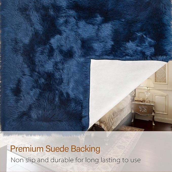 LOCHAS Soft Fluffy Faux Fur Rugs - Image 4