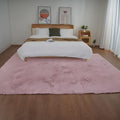 Ghouse Pink 8x10 Area Rugs Fluffy Faux Rabbit Fur Pink Fuzzy Rug Plush Shag Rugs by Ghouse