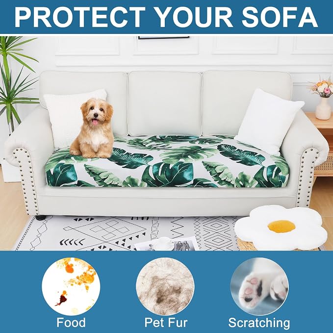 Smiry Printed Couch Cushion Covers, Stretch Soft Couch Covers - Image 7