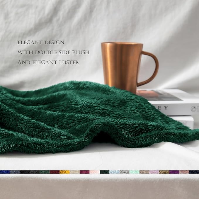 Exclusivo Mezcla Plush Fuzzy Fleece Throw Blanket Extra Large, Super Soft - Image 6