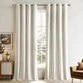 MIULEE Elegant Velvet Curtains Ivory Grommet Curtains Thermal Insulated by MIULEE