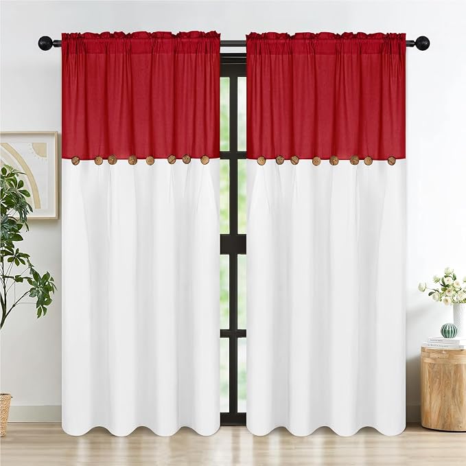 FRAMICS Farmhouse Cotton Linen Curtains by FRAMICS