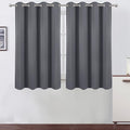 LEMOMO Grey Blackout Curtains/52 x 45 Inch/Set of 2 Panels Room Darkening Short by Lemomo