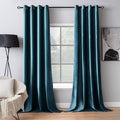 MIULEE Blue Velvet Curtains 72 Inches Length Blackout Curtains Thermal by MIULEE