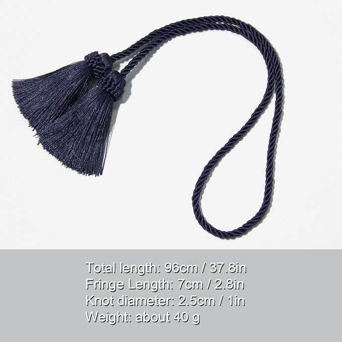 Fenghuangwu Curtain Tiebacks Handmade Decorative Curtain Holdbacks Rope - Image 2