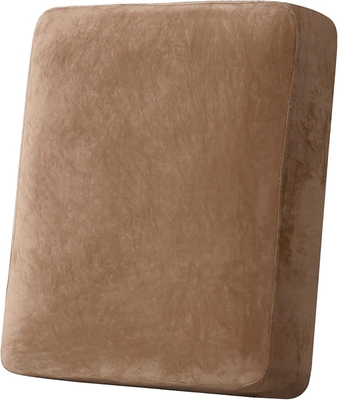 H.VERSAILTEX Velvet Stretch Couch Cushion Cover Plush Cushion Slipcover by HVERSAILTEX