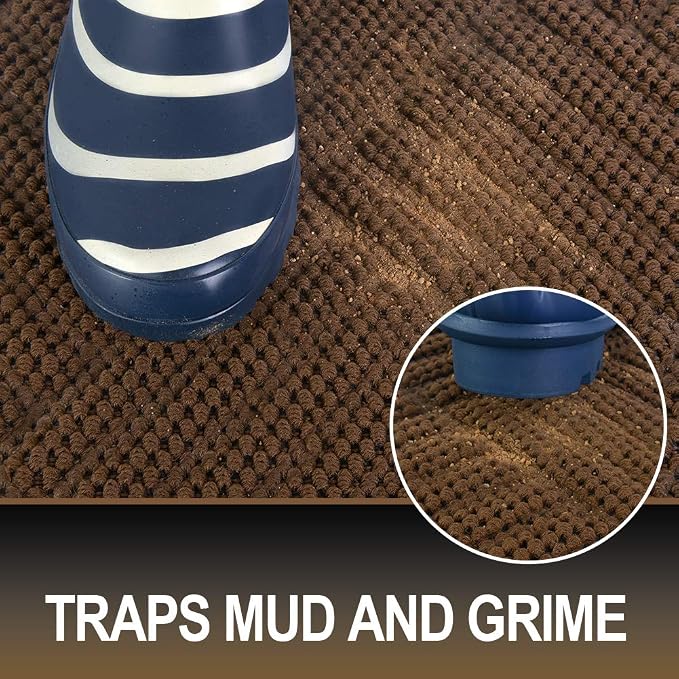 Mibao Front Door Mat, Dirt Trapper Welcome Mat - Image 3
