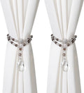 SUQ I OME 1 Pair of Luxury Crystal Beaded Magnetic Curtain Tieback and Holdback by SUQIOME
