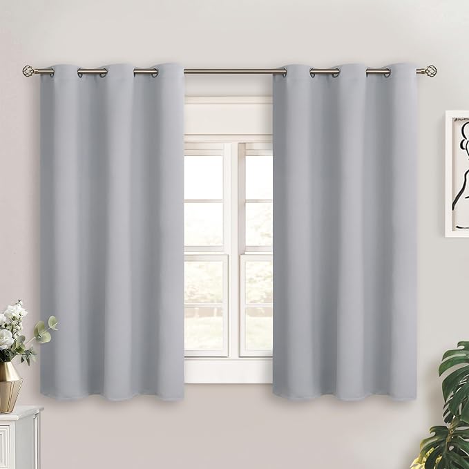 BGment Light Grey Short Blackout Curtains by BGment