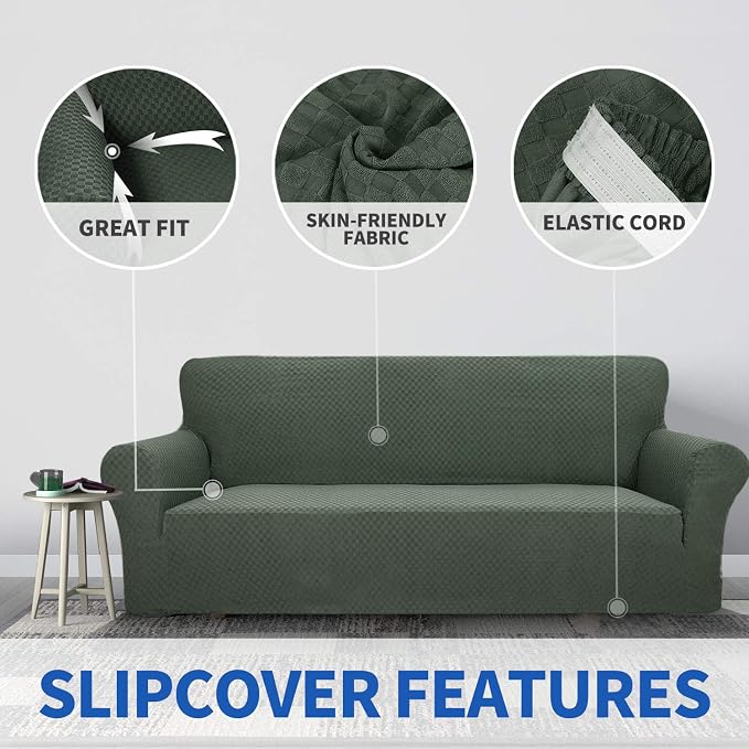 ZNSAYOTX 1 Piece Jacquard Chair Slipcovers - Image 5