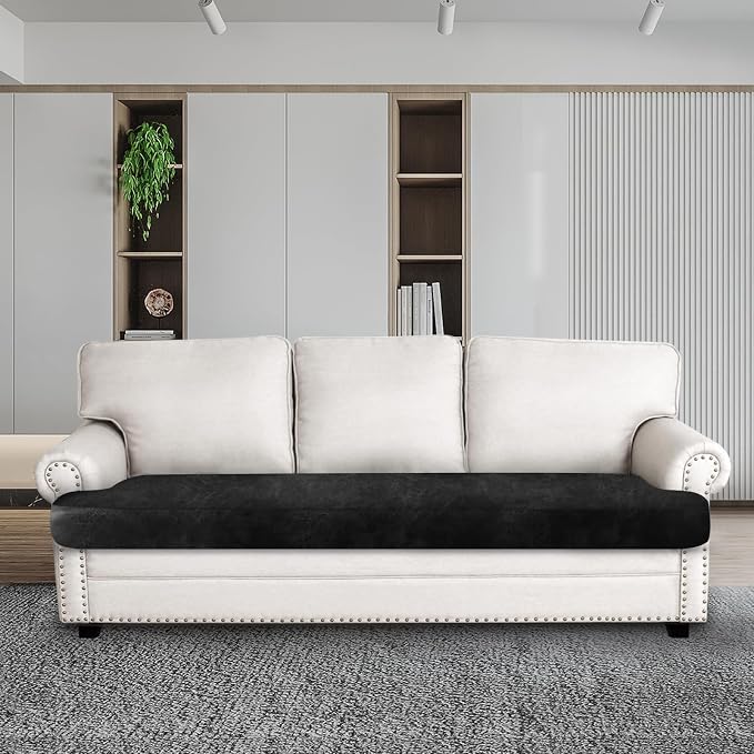 Leather Look Couch Cushion Covers Sofa Seat Slipcovers Sets Couches Furniture - Image 3