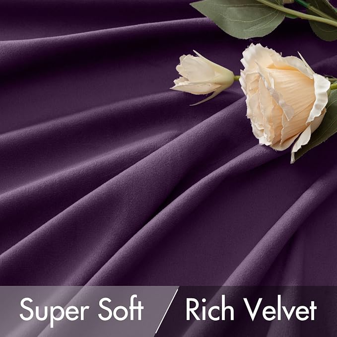 MIULEE Purple Velvet Curtains 90 inches - Image 4