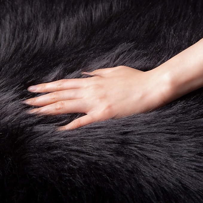 Ashler faux fur rug, Fluffy Shaggy Area Rug Ultra Soft 3 x 5 Feet Rectangle Fur - Image 5