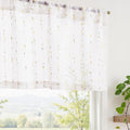 jinchan Valance Curtains for Windows 16 Inch Colorful Mini Pom-Pom Country by JINCHAN